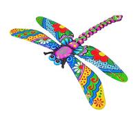 BCOATH Décoration Murale Libellule Décor Suspendu Libellule Fausse Libellule D'art Mural à La Maison Art De Clôture De Jardin De Perroquet Violet,mauve Le Fer