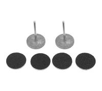BCOATH Disques de Ponçage Circulaires pour Ongles, 2 Pièces en Métal et Émeri, Préparation des Ongles pour Salons Professionnels et Soins Mobiles