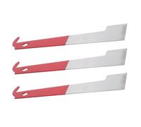 BCOATH Ensemble 3 Pièces Outil Apiculture Acier Inoxydable Rouge Grattoir à Ruche Courbé J Lève-cadres Multifonction pour Entretien Ruche Équipement Apiculteur Outil de Levage Cadre