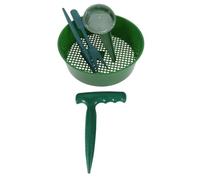 BCOATH Ensemble D'outils de Jardinage 5 Pièces Vert Léger en Plastique Dibber pour Semis et Semoir Pratique pour Plantation en Extérieur
