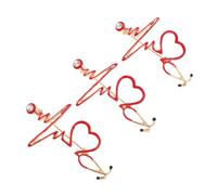 BCOATH Épingle Créative 3pcs pour Vêtements Infirmière et Médecin en Alliage de Zinc Rouge, Chic et Résistante la Rouille, Vie Quotidienne à L'hôpital