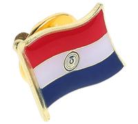 BCOATH Épingle du Paraguay, Insigne Drapeau du Paraguay en Fer, Broche en Métal Émaillé et Résine, Badge de Revers pour Paquet à Dos et Vêtements, Hommes et Femmes, Fête Nationale