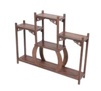 BCOATH Étagère Bois de Style Chinois pour Curiosités Antiques Rangement Stable pour Thé Bureau et Décoration Maison