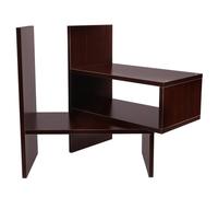 BCOATH Étagère de Bureau Extensible en Bois de Teck Support de Livres et Organiseur de Magazines Rangement de Bureau Compact pour Salon et Espace de Travail Pratique