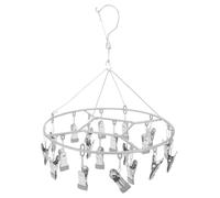 BCOATH Étendoir à Linge INOX avec Pinces Coupe-Vent pour Chaussettes et sous-vêtements Support Suspendu Multi-Usage pour Balcon Chambre et Salle de Bain