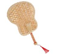 BCOATH Éventail Tissé Main Paille de Blé Naturel et Portable pour Éventail Décoratif Ventilateur à Main pour Rafraîchissement Estival