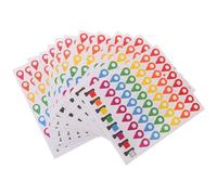 BCOATH Feuilles D'autocollants Repositionnables Marqueurs Adhésifs Solide Lot de 12 pour Repérer Emplacements en Classe pour Carte ou Suivre Voyages