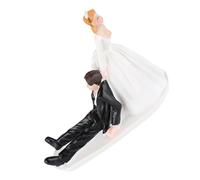 BCOATH Figurine de Mariés Humoristique Run Away Groom Résine Décoration de Gâteau de Mariage et Présent de Noces Ornement pour Salon et Entrée Thème Mariage Joyeux et Original