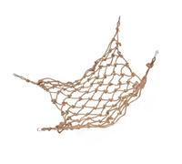 BCOATH Filet d'escalade pour Perroquet en Corde Naturelle, Petite Taille avec Boucle Suspendre, Filet Suspendu pour Oiseaux et Hamac Solide pour Cages D’Animaux, pour Perruches