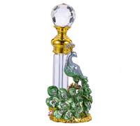 BCOATH Flacon de Parfum Créatif Bouteille Portable Élégante 4ml en Verre Vert en Alliage D'aluminium Usage Décoratif et Pratique pour Huiles Essentielles et Parfums