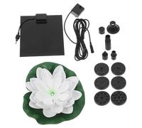 BCOATH Fontaine Solaire Jardin Extérieure avec Fleur de Lotus Flottante pour Bain Oiseaux et Petit Bassin Pompe Eau Solaire pour Bassin et Décoration