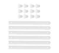 BCOATH Glissière plastique pour tiroir 19.50X1.50X0.80Cm Lot de 3 Sets avec accessoires de fixation pour meubles et containers à montage latéral