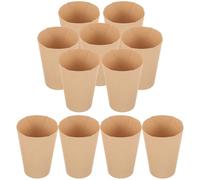 BCOATH Gobelets Jetables en Papier Kraft Brun 50 Pcs Fermeture Hermétique, Coquetier Alimentaire Étanche, pour Crème Glacée, Œufs, Frites et Événements Festifs