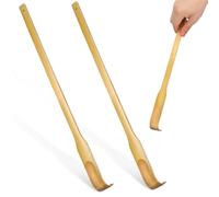 BCOATH Gratte-dos Bambou Portatif 2 Pièces Manche Long, Auto-suffisant pour Relaxation Corporelle, pour Hommes et Personnes Âgées, Soulagement des Démangeaisons