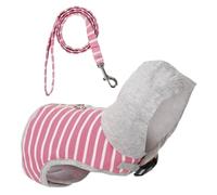 BCOATH Harnais Traction Tissu Oxford Chat Rose Laisse et Coton en Équipé d'un Crochet de d'une Boucle à Libération Rapide, Promenade Course
