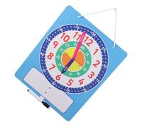 BCOATH Horloge Éducative pour Garçon Fille Ans Jeu Apprentissage du avec Aiguilles Mobiles Tableau Effaçable Pédagogique pour École et Maison