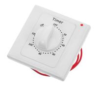 BCOATH Interrupteur Minuterie Mécanique Blanc en Abs pour Prise de Minuterie Électrique Intérieure Fonction Compte à Rebours, pour Bureaux et Milieux Commerciaux