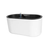 BCOATH Jardinière à Arrosage Automatique Blanche Réservoir d'eau Et Indicateur De Niveau, Pot De Fleurs Intérieur pour Orchidées Et Plantes Succulentes, Balcon Et Bureau