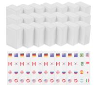 BCOATH Jeu de Mahjong 65 Pièces Autocollants Plastique 30Mm Motifs Drapeaux Nationaux Éducatif et Culturel Adapté aux Adultes et Garçon et Filles pour Voyages et Événements Sociaux