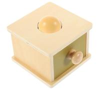 BCOATH Jouet en Bois Éducatif Permanence Objet pour Garçon Et Filles 1 Coffret avec Tiroir Rond Bois Naturel Multifonction Éveil Motricité Fine Apprentissage Précoce