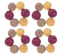 BCOATH Jouets à Mâcher 36 Pièces pour Cochons d'Inde et Lapins, Boules Végétales de 3 CM, Jouets pour Dents et Divertissement en Environnement Intérieur