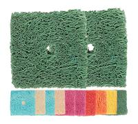 BCOATH Jouets à Mâcher en Luffa Naturel Jouets pour Animaux de Couleur Aléatoire pour Petits Animaux 50 Pièces, Biscuits Carrés Nettoient et Broient Dents pour Lapins