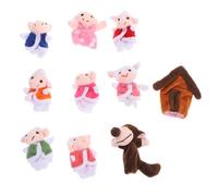 BCOATH Jouets pour Doigts Mouton et Loup Peluche Douce Marionnette Garçon et Filles Sécurité Activité Maison École Présent