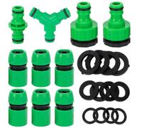 BCOATH Kit de Raccord Rapide Raccord Fileté Multi-Tailles Standard pour Tuyau D'arrosage en Abs Joint D'étanchéité pour Jardinage et Espaces Verts Publics