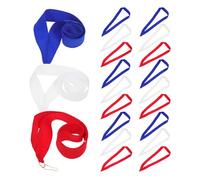 BCOATH Lanières pour Médailles 30 Pièces 2,5 X 85 Cm avec Clips Pression, Rubans Plats aux Trois Couleurs Rouge Bleu Blanc, Cordons pour Remise de Diplômes, Compétitions Sportives