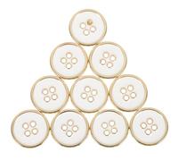 BCOATH Lot de 10 Boutons Métalliques Blancs en Alliage Résistants pour Couture Diy, Adaptés aux Pulls et Vêtements, pour Travaux Manuels et Créations Personnalisées