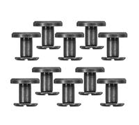 BCOATH Lot de 10 Sets de Sets de Rivets à Clous en Alliage de Zinc Noir pour Cuir, Fixation Sécurisée et Décoration Élégante, pour Reliure de Livres et Projets de Cuir DIY