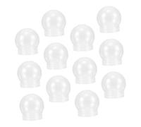 BCOATH Lot de 12 Boules À Neige en Plastique Transparent avec Bouchon À Vis, Boules À Eau À Faire Soi-même, Idéales pour L'artisanat De Boules À Neige Personnalisées Et Les Décorations