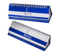 BCOATH Lot de 2 Blocs-Notes Rectangulaires Bleu et Blanc Agenda Journalier Non Daté pour Autodiscipline Carnet de Notes pour Devoirs Suivi des Habitudes et Organisation Scolaire