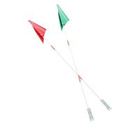 BCOATH Lot de 2 Drapeaux de Sécurité pour Vélo avec Mât en Fibre de Verre Solide Vert et Rouge Ornement Pratique pour Drapeau Arrière de Vélo pour Cyclisme et Sécurité Extérieure