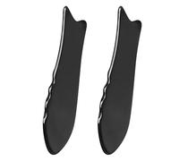 BCOATH Lot de 2 Planches de Gua Sha en Corne de Bœuf Forme Poisson Outils de Massage Facial et Corporel Portables pour Stimulation Circulation Thérapie Musculaire et Détente Mobile