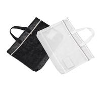 BCOATH Lot de 2 Pochettes A3 Zippées en Nylon avec Poignée - Paquet de Rangement Portable pour Affiches Portfolio d'artiste Documents Scolaires - Grand Format Léger et Résistant pour