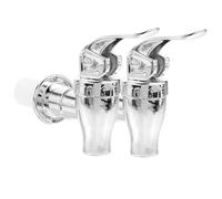 BCOATH Lot de 2 Robinets D'eau Argentés en Abs pour Distributeur de Boissons et Baril de Vin, Construction Solide et Usage Polyvalent pour Usage Professionnel