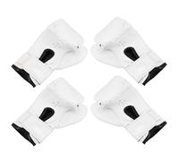 BCOATH Lot de 2 Set de Paires de Moufles de Boxe Garçon et Filles Blancs Rembourrage Mousse Souple, Taille Adaptée pour Sparring et Entraînement Kickboxing, Protection Choc et Confort