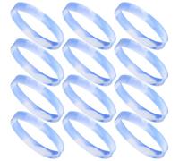 BCOATH Lot de 20 Bracelets en Silicone Vierges Bracelets d'Identification en Caoutchouc Étanches en Camouflage Bleu Blanc Adaptés pour Événements Fêtes et Usage Quotidien