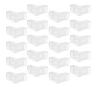 BCOATH Lot de 20 Protections d'angle Transparentes 8mm pour Aquarium en Verre Coussins de Protection Sécurisés pour Bords D’Aquarium, Accessoires Solide Adaptés Décorations Eau Douce