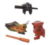 BCOATH Lot De 3 Baguettes De Percussion Colorées Et Latines En Bois, Avec Des Sons De Grillon Et De Hibou, Idéales Pour Débuter. Parfaites Pour L'Apprentissage Du Guiro.