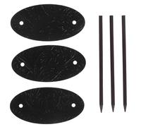 BCOATH Lot de 3 Barrettes à Cheveux en Cuir Noir avec Bâton, Légères et Élégantes, pour Fixation de Chignon et Queue de Cheval Femme