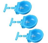 BCOATH Lot de 3 Bols d'eau Automatiques Bleus en Plastique pour Lapins, Distributeurs Pratiques et Faciles à Nettoyer, Abreuvoirs Suspendus pour Cage, Bol d'eau pour Reproduction