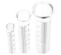 BCOATH Lot de 3 Tubes de Pluviomètre en Verre Gradués pour Jardin Extérieur, 5 à 7 Pouces, Verre Transparent, Lecture Facile des Précipitations, Instrument Météorologique Domestique Précis