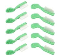 BCOATH Lot de 30 Brosses à Dents pour Prison Vertes avec Grosse Tête et Manche Souple en Plastique, Portable et Haute Efficacité pour Usage Quotidien