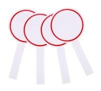 BCOATH Lot De 4 Pagaies Effaçables à Sec 10x20 Cm Sur Carton Rigide, Tableau Blanc Portatif Stable, Pour Vote, Notation Et Usage Polyvalent