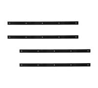 BCOATH Lot de 4 Rails de Skate Noirs 365 X 18 X 07 CM en Plastique Nervuré Accessoires de Montage pour Skateboard Protection Antichoc pour Figures et Grind en Extérieur