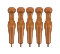 BCOATH Lot de 5 Patères en Bois Naturel Khaki, Crochets Muraux Rustiques pour Porte Manteau, Empêchent le Glissement, pour Salle de Bain et Chambre