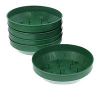BCOATH Lot de 5 Plateaux à Fleurs en Terre Verts en Plastique, Solution Moderne pour Fixer la Mousse Ronde et Décorer Mariages ou Fêtes Élégance