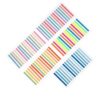 BCOATH Lot de 5 set de sets de Ensembles D’Onglets Adhésifs Translucides Multicolores Ultra-Fins pour Index de Page 1500 Pièces Bandes de Surlignage Courtes Réutilisables pour Annotation